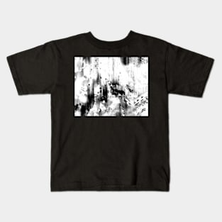 Black And White Splash abstract art Kids T-Shirt